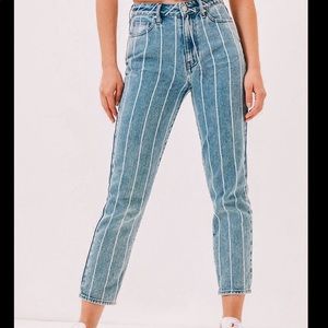 Pacsun High Waisted Pinstripe Jeans